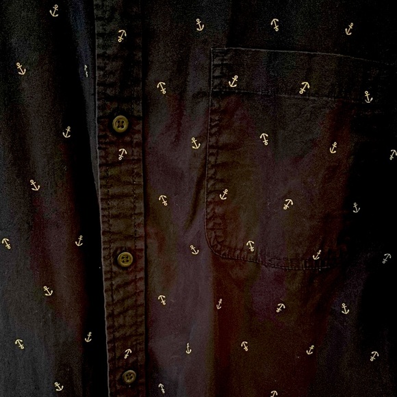 Men's Navy Short Sleeve Shirt - Picture 5 of 7